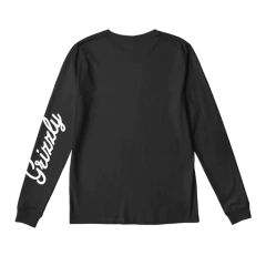 Camiseta Manga Longa Grizzly Mini Bear Script "Preta"