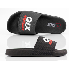 Chinelo Slide Qix QXSL0017 "Preto/Vermelho"