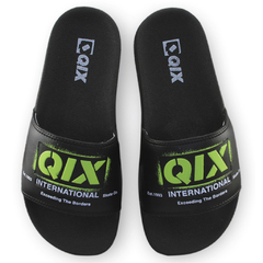 Chinelo Slide Qix QXSL0041 "Preto/Verde"