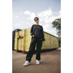 Camiseta Manga Longa Grizzly Mini Bear Script "Preta"