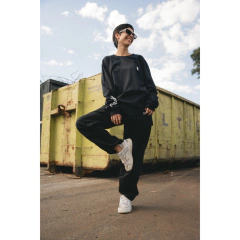 Camiseta Manga Longa Grizzly Mini Bear Script "Preta"