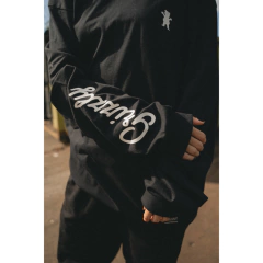 Camiseta Manga Longa Grizzly Mini Bear Script "Preta"