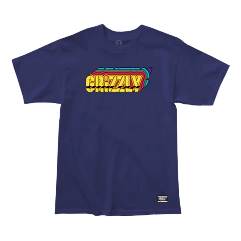 Camiseta Grizzly Skate Mystery Van "Azul"