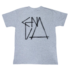 Camiseta Cena Skate Bordada Cinza Mescla