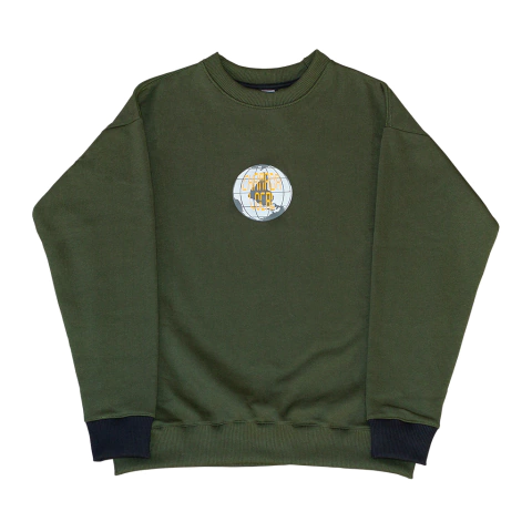Moletom Careca Chamada Local Skate Globo "Verde Musgo"