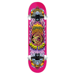 Skate Iniciante Wood Light On Fire "Pink"