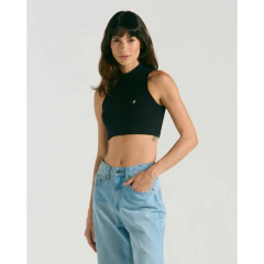 Regata Cropped Volcom Basic Stone Feminina