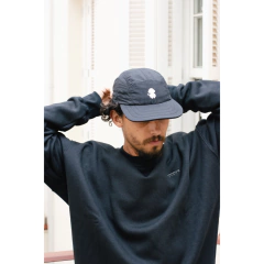 Boné 5 Panel Skate Improve Monkey Logo Preto