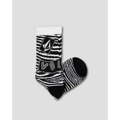 Meia Volcom Stripe Stone “Off White” Zebra