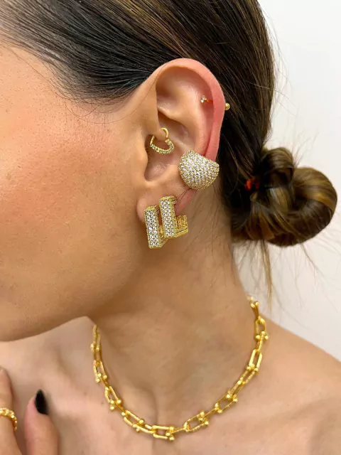 Brinco Argola Quadrada