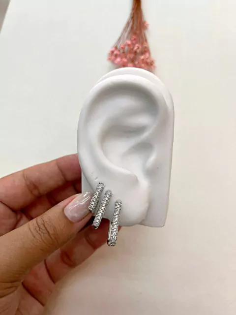 Trio de Argolas Retangular