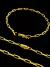 Kit Corrente + Pulseira Cadeado Alongado 3mm