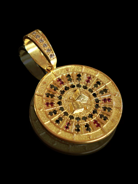 Pingente Roleta Cravejada Com Pedras Zircônias - 20g - 4x4xcm - comprar online