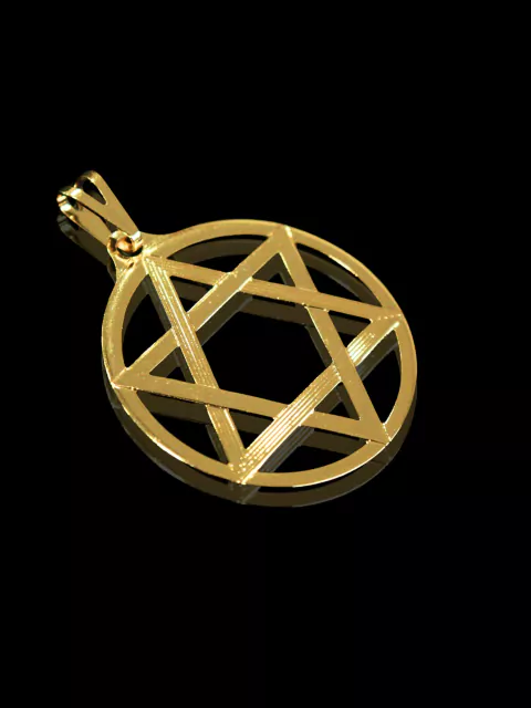 Pingente Estrela de Davi Circular Vazada - 2,4g - 3x3cm - comprar online