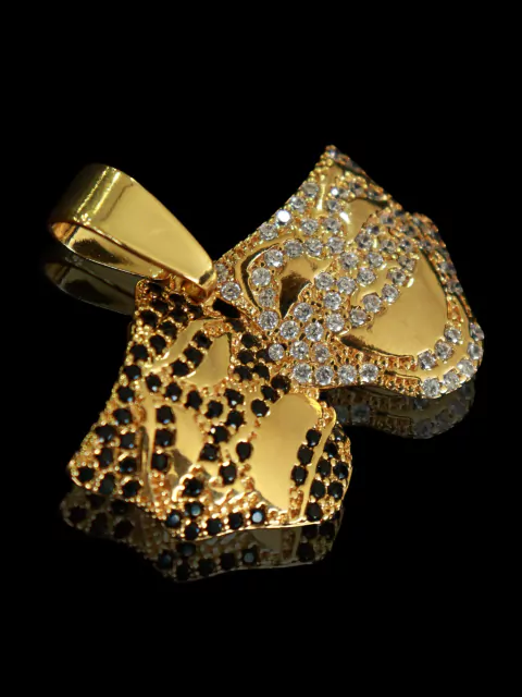 Pingente Chora Agora Ri Depois Cravejado com Pedras Zircônias - 5,5g - 3x3,5 - comprar online