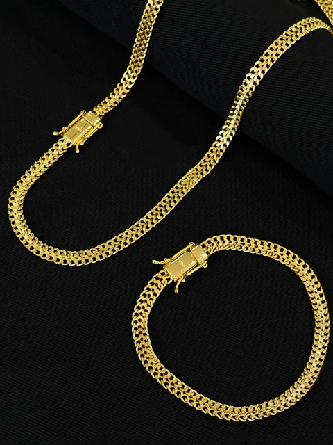 Kit Corrente + Pulseira Grumet Lacraia 6mm - comprar online