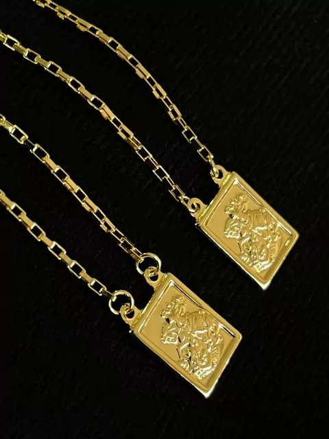 Escapulário Veneziana Cubinho São Jorge 2mm - 4,5g - 60cm - comprar online