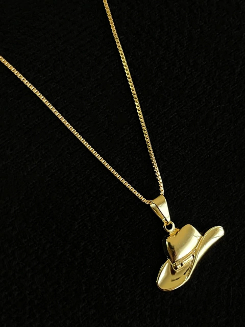 Kit Corrente Veneziana Curta 1,5mm + Pingente Chapéu P - comprar online