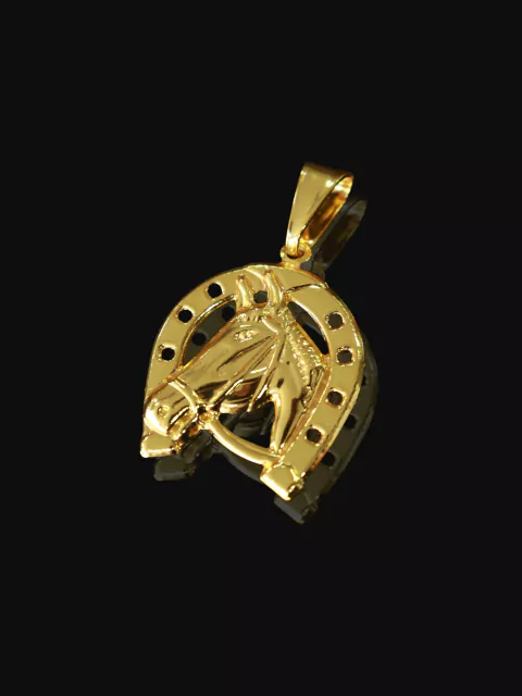 Pingente Cavalo Com Ferradura P - 1g - 2,3x2,3cm - comprar online