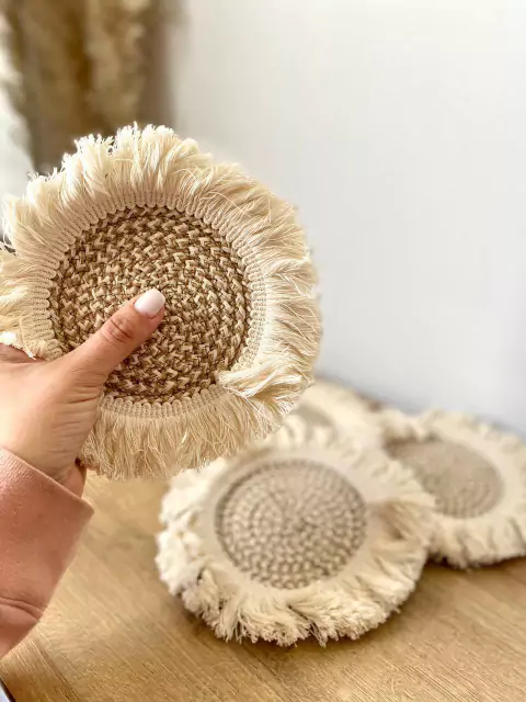 Posa vela de Yute Crudo