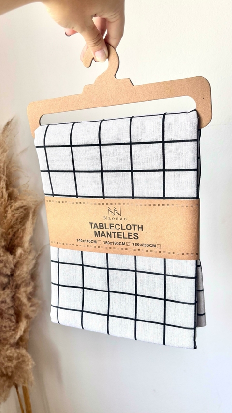 Mantel Cuadritos | Blanco