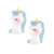 Aplique de Resina - AI - Unicornio Pelo Celeste x 5 unidades - CandyCraft Souvenirs en Once