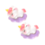 Aplique de Resina - AI - Unicornio con Nube Lila x 5 unidades - CandyCraft Souvenirs en Once