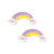 Aplique de Resina - AI - Arco Iris con Nube Lila x 5 unidades - tienda online