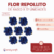 Flor Repollito de Raso con hojita x 12 unidades - CandyCraft Souvenirs en Once
