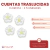 Cuentas Traslucidas Florcitas 19mm x 5 unidades - CandyCraft