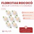 Imagen de Florcitas Rococo Bicolor con Raso x 12 unidades