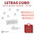 Imagen de Letras Cubo 6x6mm Metalizadas 50u x 25gr