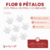 Flor 6 Petalos con Perla Central x 12 Unidades - CandyCraft Souvenirs en Once