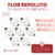 Imagen de Flor Repollito de Raso con hojita x 12 unidades