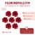 Flor Repollito de Raso con hojita x 12 unidades en internet