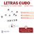 Letras Cubo 6x6mm VOCALES Blanco Letra Negra 135u x25gr - comprar online