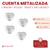 Cuenta Metalizada Corazón Plateado 8mm x Bolson 500gr -1900u en internet