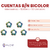 Cuentas B/N Bicolor Margaritas 16mm x Bolson 500gr - 452u - CandyCraft Souvenirs en Once