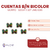 Cuentas B/N Bicolor Moñito 20x17mm x Bolson 500gr - 207u - CandyCraft Souvenirs en Once