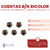Cuentas B/N Bicolor Estrella Redondeada 17mm x Bolson 500gr - 258u - CandyCraft Souvenirs en Once