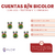 Cuentas B/N Bicolor Conejos 16x23mm x 10 unidades - CandyCraft Souvenirs en Once