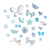 Mix de Cuentas Premium Celeste x 500grs - 420 unidades