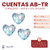 Cuentas AB-TR Corazones 19mm x Bolson 500gr - 250 unidades - tienda online
