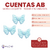 Cuentas AB Moño Coquette 29x23mm x Bolson 500gr - 110 unidades