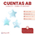 Cuentas AB Estrellas 20mm x 5 unidades - tienda online