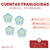 Cuentas Traslucidas Florcitas 19mm x 5 unidades - comprar online