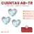Imagen de Cuentas AB-TR Corazones 19mm x 5 unidades