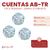Cuentas AB-TR Perla Trenzada 20mm x 25gr - 12 unidades - CandyCraft Souvenirs en Once