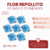 Imagen de Flor Repollito de Raso con hojita x 12 unidades