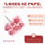Flores de Papel Grandes con Cabo x 144 unidades